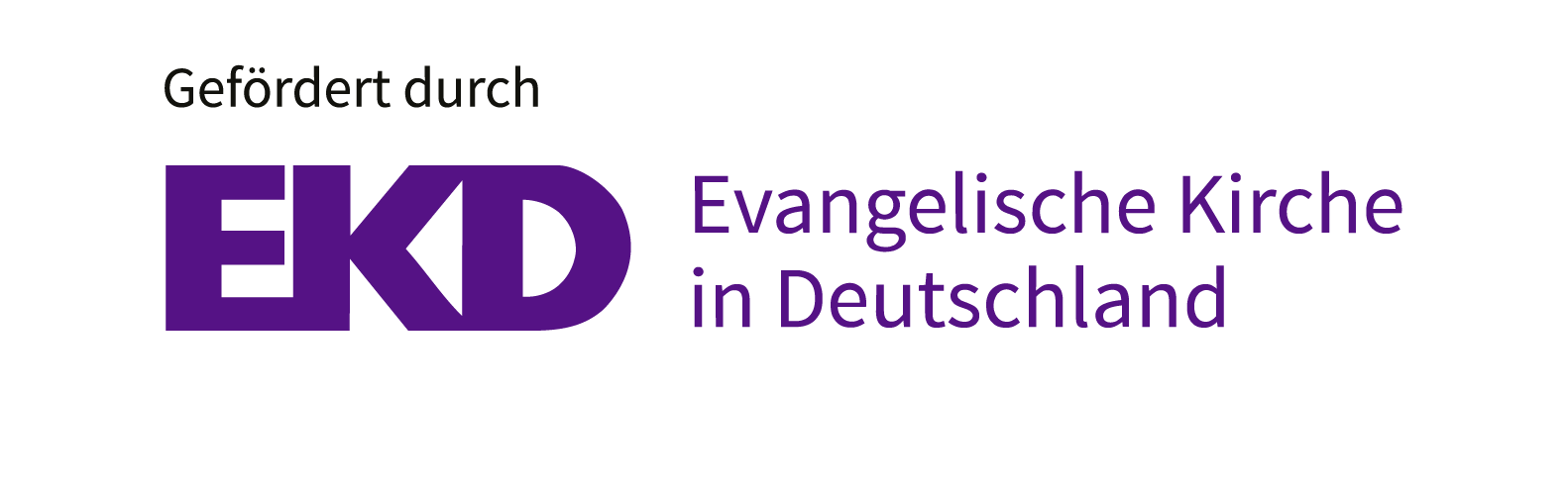 Logo „Gefördert durch die Evangelische Kirche in Deutschland“.